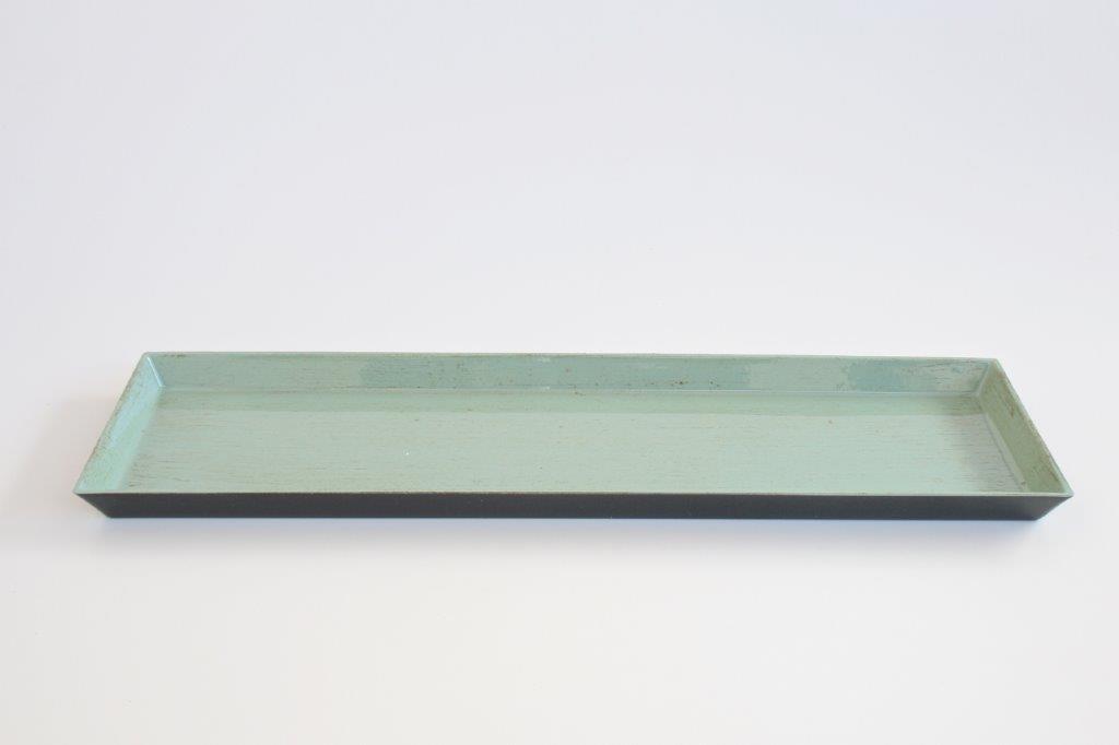 Distressed Green Oblong Tray